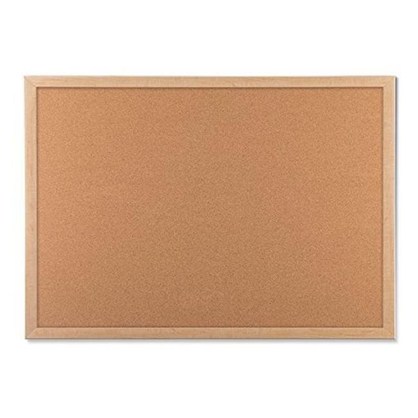 Paperperfect Cork Bulletin Board; 23 x 17 Inches; Light Birch Wood Frame PA20837